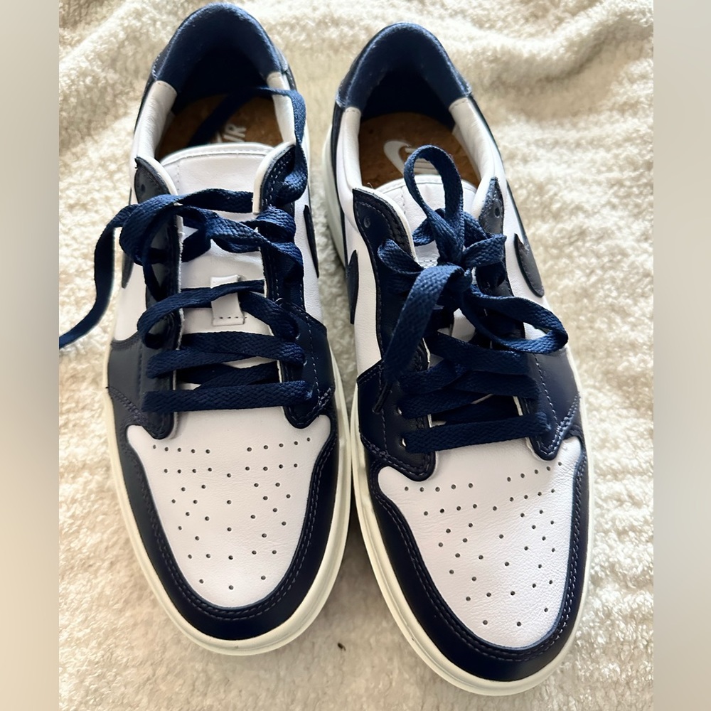 Navy Air Jordan platform sneakers 8.5 worn once